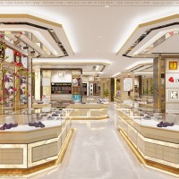 Thiết kế nội thất tiệm vàng bạc Hùng Cường – Thái Nguyên